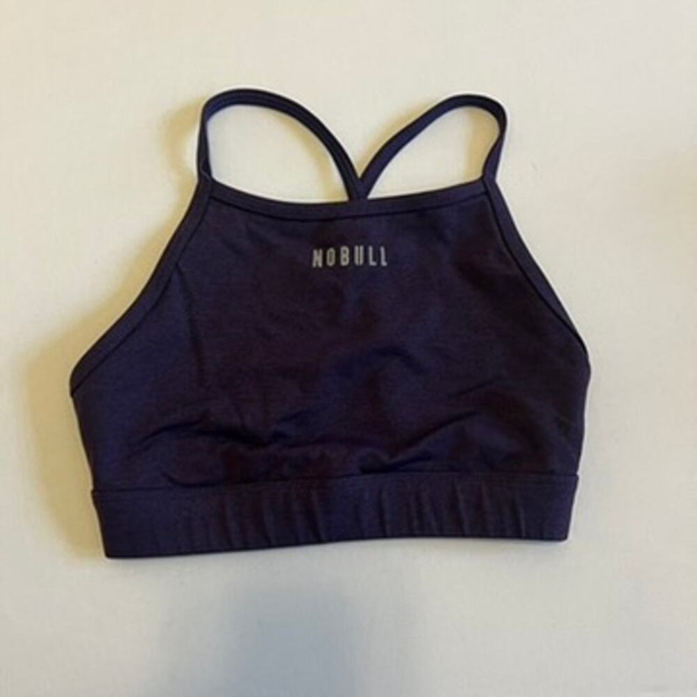 NOBULL | Deep Purple High-Neck Crossback Sports Bra — Small